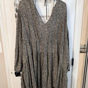 a new day Black and White Long Sleeve Dress